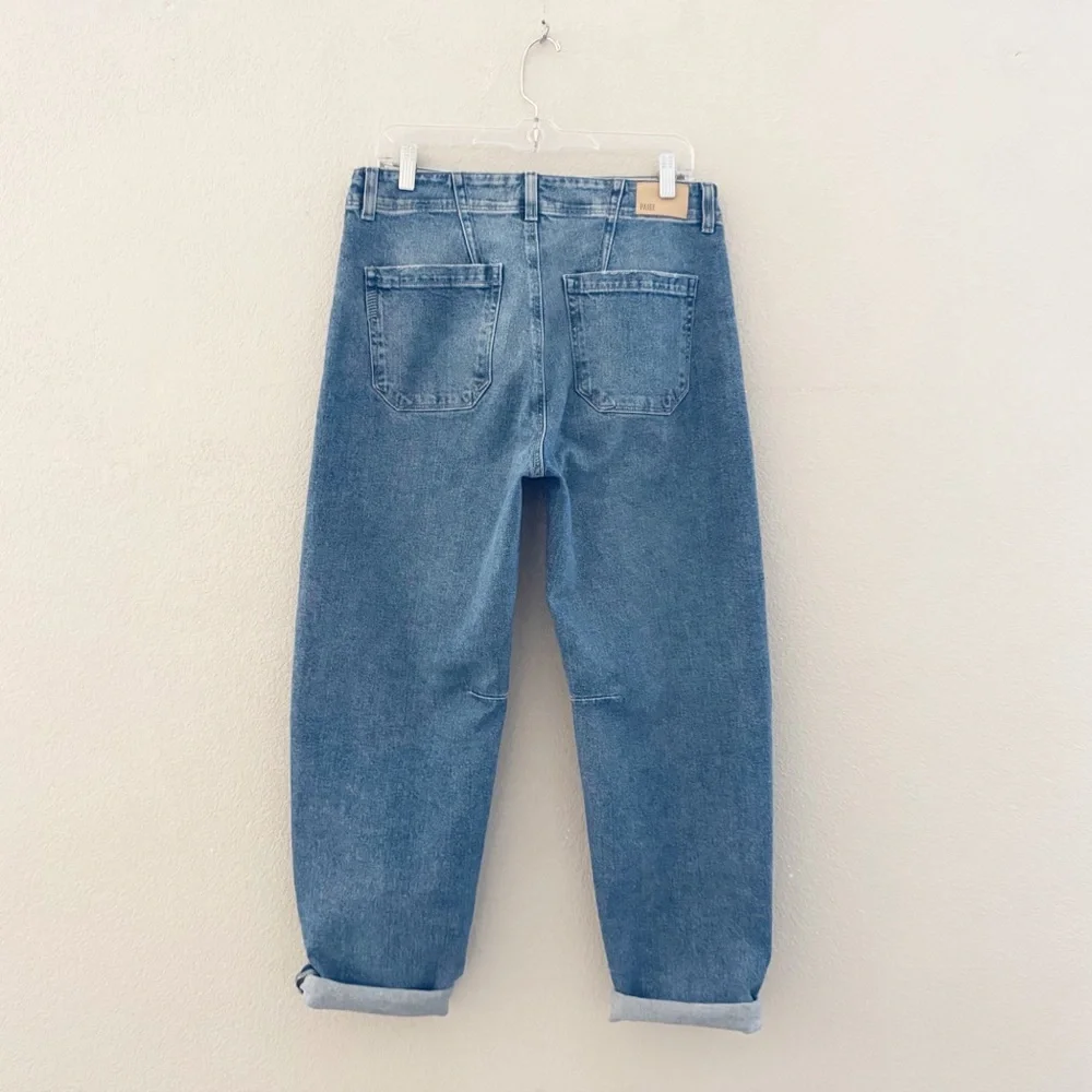 Paige Alexis Barrel Jeans 29 Ryland Denim Blue Casual Minimalist Classic Trendy - Picture 9 of 16